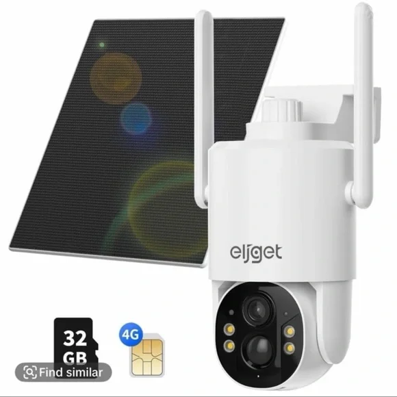 4G LTE Cellular Security Camera, No Wifi Security Camera, 2.5K Solar Camera Outd